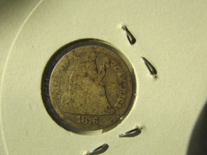 lot 41 image: 1876 SEATED SILVER DIME