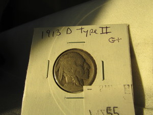 lot 55 image: 1913-D TYPE 2 BUFFALO NICKEL