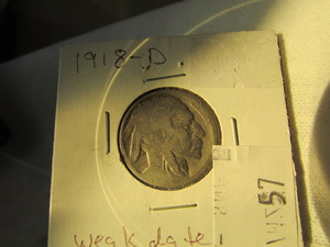 lot 57 image: 1918-D BUFFALO NICKEL