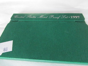 lot 88 image: 1997 US MINT PROOF SET