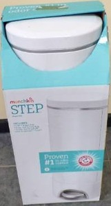lot 13 image: Munchkin STEP Diaper Pail, Powered by Arm & Hammer
