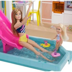 lot 3 image: Barbie DreamHouse Dollhouse with Pool, Slide, Elevator, Lights & Sounds 3.75