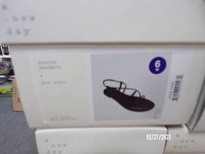 lot 80 image: Brand New in Original Box A New Day Ladies Black Sandale Size 6W