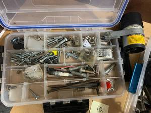 Bin w Metal Parts Misc