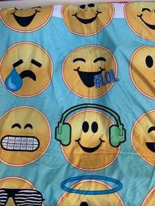 Smiley Face Shower Curtain Front