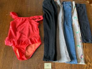 Girls Size 5 Stretch Pants & Swim