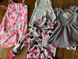 Girls Size 4 3 Dresses 1 fuzzy