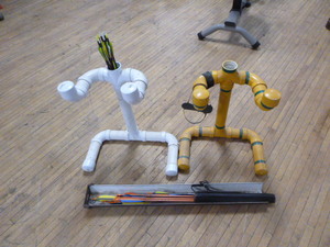 lot 121 image: 2 Homemade PVC Pipe Arrow Holders