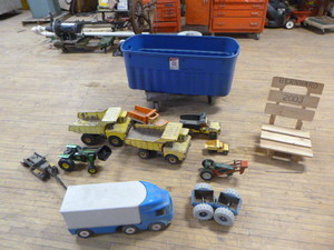 lot 161 image: Tote Full of Toy Trucks