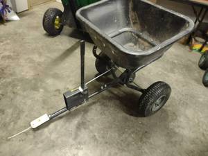 lot 9 image: Brinly Pull Behind Broadcast Spread...