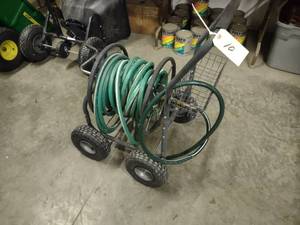 lot 10 image: Hose Reel Cart with Hoses...