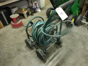 lot 11 image: Hose Reel Cart with Hoses...