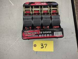 lot 37 image: 4 pk. 10 Ratchet Straps...