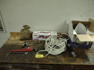 lot 58 image: Tools, Tire Chains, Plastic Roll, W...