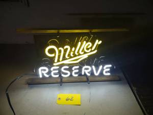 lot 62 image: Miller Reserve Neon Light...