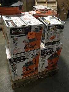 Pallet of Ridgid WetDry Shop Vacs Various Conditions Customer Returns See Pictures