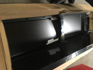 Garage Cabinet in Black (30 in. W x 72 in. H x 18 in. D) by Husky Customer Returns See Pictures