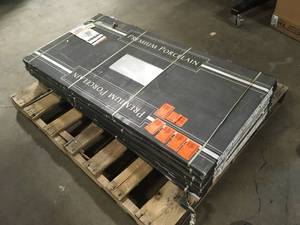 Pallet of Madison Celeste 24 in. x 48 in. Polished Porcelain Stone Look Floor and Wall Tile (16 sq. ft.Case) by MSI Customer Returns See Pictures