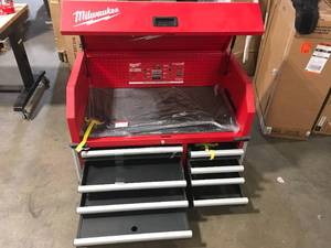 Milwaukee  41 in.W x 22 in. D 8 Drawer Heavy Duty Tool Storage Tool Chest Customer Returns See Pictures