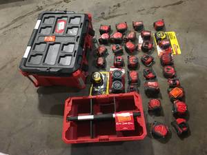Lot of Milwaukee Tape Measures and Tool Box Customer Returns See Pictures