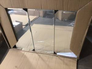36 in. W x 26 in. H x 5-14 in. D Frameless Aluminum Recessed or Surface-Mount Medicine Cabinet with Easy Hang System by Croydex Customer Returns See Pictures
