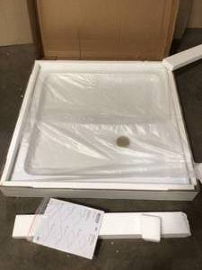 Industrial 36 in. L x 36 in. W Shower Pan Base  in High Gloss White by DeltaCustomer Returns See Pictures