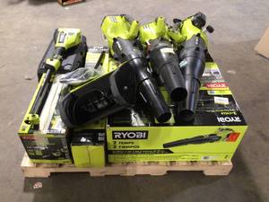 Pallet of Ryobi Lawn Care Items Customer Returns See Pictures