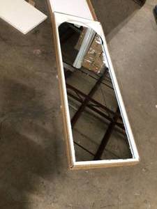 65 in. x 22 in. Modern Arched Shape Framed Black Standing Mirror Full Length Floor Mirror by PexFix See Pictures