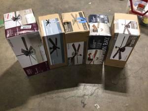Lot of 5 Mixed Ceiling Fans Customer Returns See Pictures