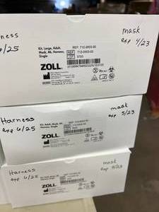MSRP $80 Each LOT OF 9 New In Box ZOLL CPAP Harness  MaskS #6 Large Adult For A Defibrillator Ventilator
