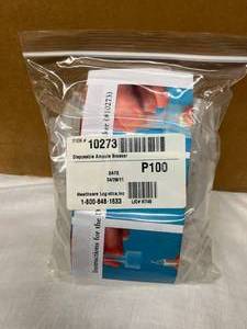 1 CASE DISPOSABLE AMPULE BREAKER
