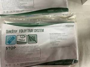 LOT OF 2&nbspCR Bard SureStep Foley Trays - EVA Surestep Foley Catheter Kits with Urine Meter, Temperature Sensing, Add-A-Foley -&nbsp&nbspEXPIRATION 1123
