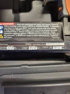 lot 7 image: RIDGID Pneumatic Finish Stapler.  Model #R150FSA