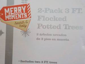 Merry Moments 2 pack 3 ft Flocked P...