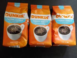 3 Dunkin French Vanilla 12 oz Coffe...