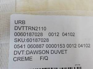Dawson Duvet Crme new in package...