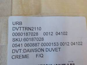 Dawson Duvet Crme new in package...