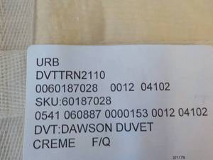 Dawson Duvet Crme new in package...