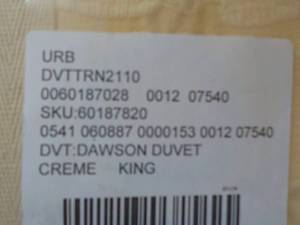 Dawson Duvet Crme new in package...