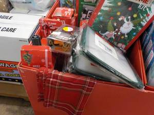 Large Box of New Xmas Dcor and Pr...