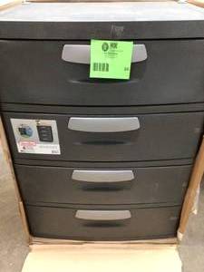 35.5 in. H x 26.625 in. W x 19.25 in. 4-Drawer Plastic Chest by Sterilite  Customer Returns See Pictures