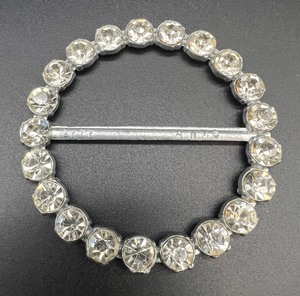 lot 83 image: Vintage Rhinestone Shoe Clips and Belt Buckle