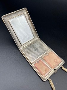 lot 63 image: Vintage Art Deco Mondaine NY Paris Compact Wristlet