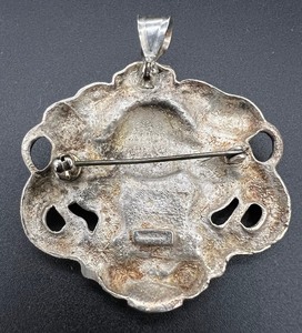lot 121 image: Vintage Art Nouveau Silver Woman Pendant