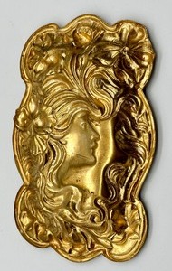 lot 31 image: Vintage Art Nouveau Metal Tray