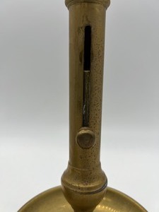 lot 171 image: Vintage Antique Adjustable Brass Candlesticks Pair