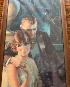 lot 190 image: 1920s Art Deco Popeian Yard Long Art Honeymooning in Venice - Gene Pressler
