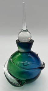 lot 213 image: Artisan Made Hand Blown Perfume Bottle