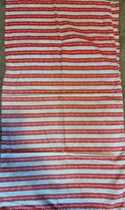 lot 240 image: Vintage Flour Sack - Red & White Stripe with Bows