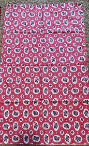 lot 241 image: Vintage Flour Sack - Red with Floral